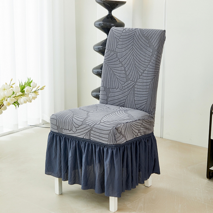 91家纺网 家纺一手货源 找家纺 （总）丝绮鹿 2025新款雕花绒大叶子椅子套裙边款