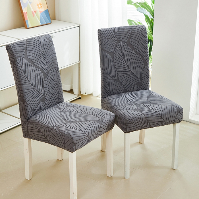 91家纺网 家纺一手货源 找家纺 丝绮鹿 2025新款雕花绒大叶子椅子套松紧款 深灰