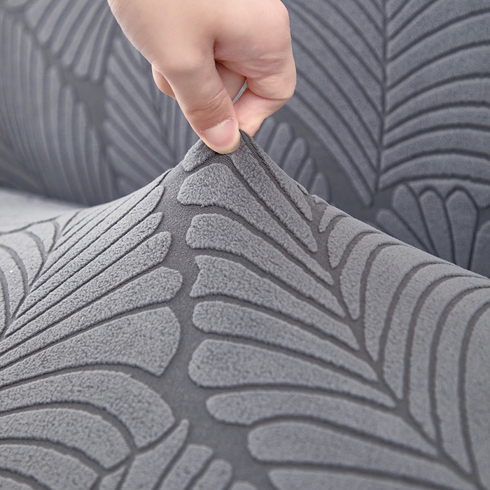 91家纺网 家纺一手货源 找家纺 丝绮鹿 2025新款雕花绒大叶子椅子套松紧款 组合图仅供参考