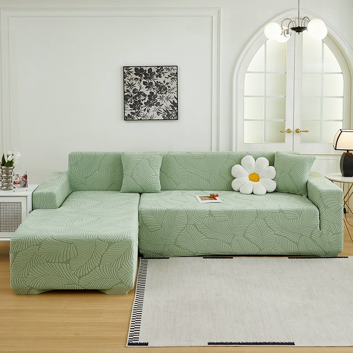 91家纺网 家纺一手货源 找家纺 （总）丝绮鹿 2025新款雕花绒大叶子沙发套松紧款（贵妃图新）