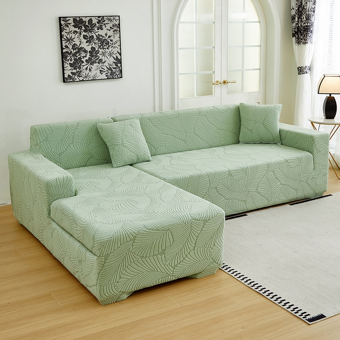 91家纺网 家纺一手货源 找家纺 （总）丝绮鹿 2025新款雕花绒大叶子沙发套松紧款（贵妃图新）