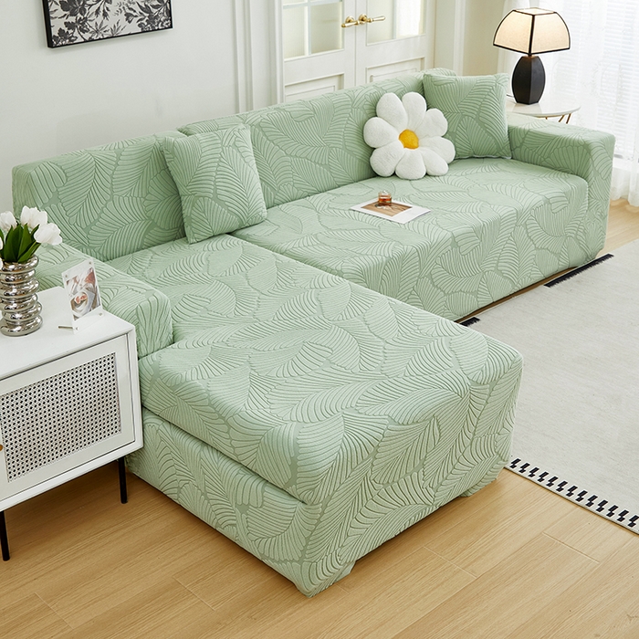 91家纺网 家纺一手货源 找家纺 （总）丝绮鹿 2025新款雕花绒大叶子沙发套松紧款（贵妃图新）