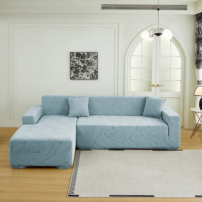 91家纺网 家纺一手货源 找家纺 （总）丝绮鹿 2025新款雕花绒大叶子沙发套松紧款（贵妃图新）