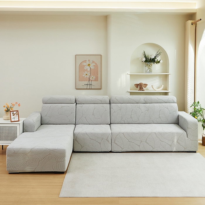 91家纺网 家纺一手货源 找家纺 （总）丝绮鹿 2025新款雕花绒大叶子沙发套松紧款（贵妃图）