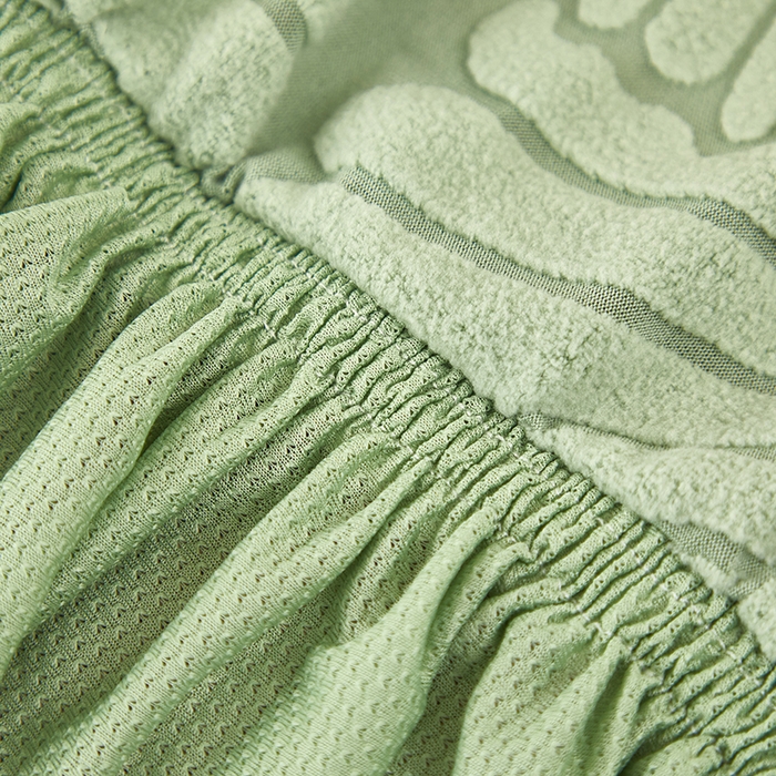 91家纺网 家纺一手货源 找家纺 （总）丝绮鹿 2025新款雕花绒大叶子沙发床裙边款