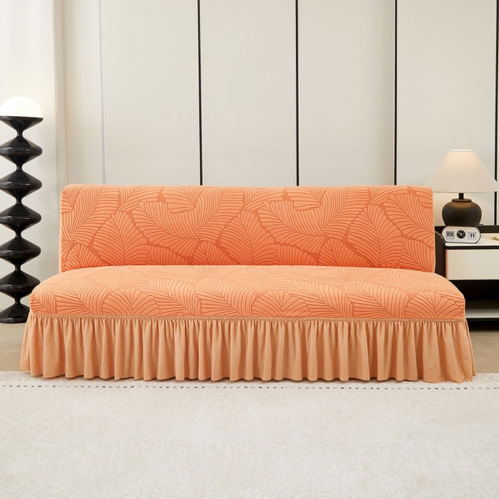 91家纺网 家纺一手货源 找家纺 （总）丝绮鹿 2025新款雕花绒大叶子沙发床裙边款