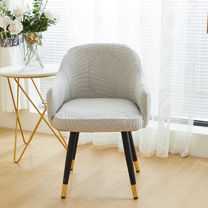 91家纺网 家纺一手货源 找家纺 丝绮鹿 2025新款雕花绒大叶子高扶手椅子套 浅灰