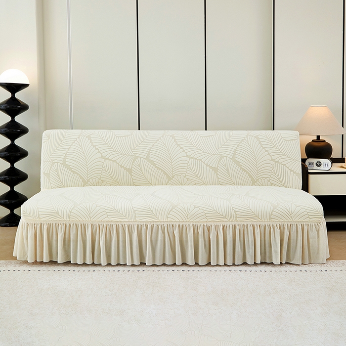 91家纺网 家纺一手货源 找家纺 （总）丝绮鹿 2025新款雕花绒大叶子沙发床裙边款