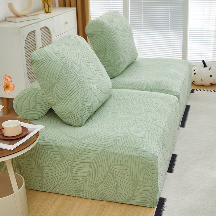 91家纺网 家纺一手货源 找家纺 （总）丝绮鹿 2025新款雕花绒大叶子方块沙发套