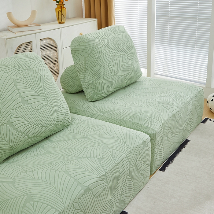 91家纺网 家纺一手货源 找家纺 （总）丝绮鹿 2025新款雕花绒大叶子方块沙发套