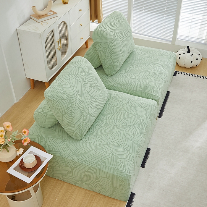 91家纺网 家纺一手货源 找家纺 （总）丝绮鹿 2025新款雕花绒大叶子方块沙发套