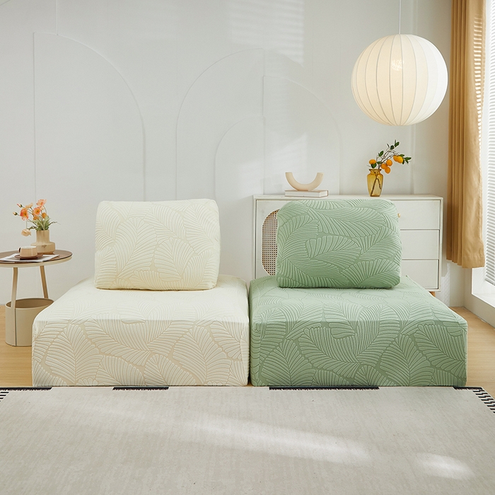 91家纺网 家纺一手货源 找家纺 （总）丝绮鹿 2025新款雕花绒大叶子方块沙发套