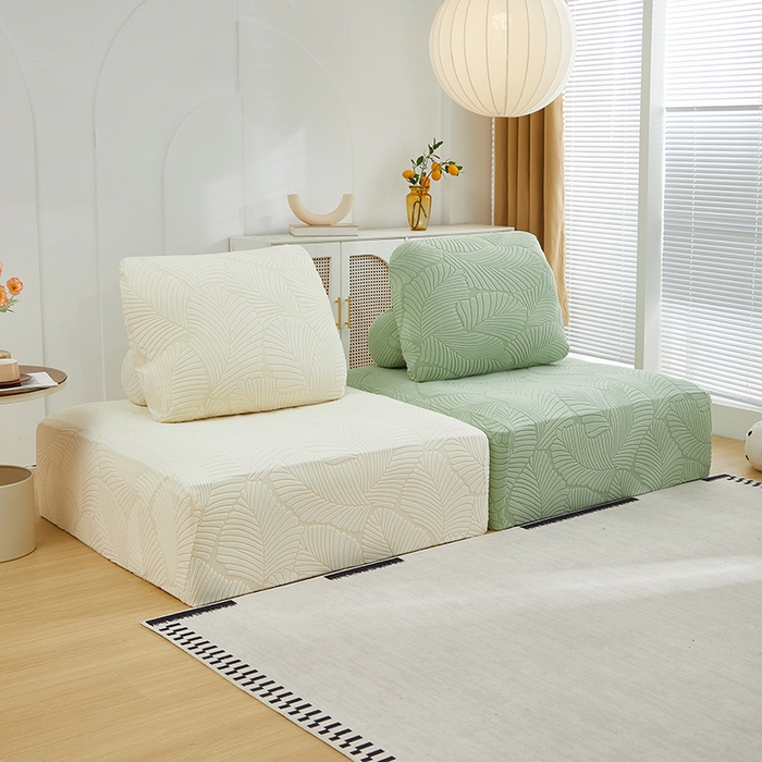 91家纺网 家纺一手货源 找家纺 （总）丝绮鹿 2025新款雕花绒大叶子方块沙发套