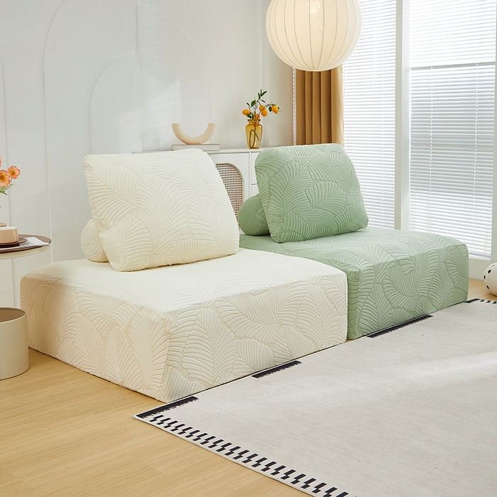 91家纺网 家纺一手货源 找家纺 （总）丝绮鹿 2025新款雕花绒大叶子方块沙发套