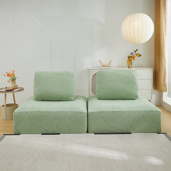 91家纺网 家纺一手货源 找家纺 （总）丝绮鹿 2025新款雕花绒大叶子方块沙发套