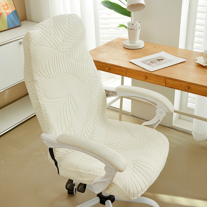 91家纺网 家纺一手货源 找家纺 （总）丝绮鹿 2025新款雕花绒大叶子办公椅子套拉链款