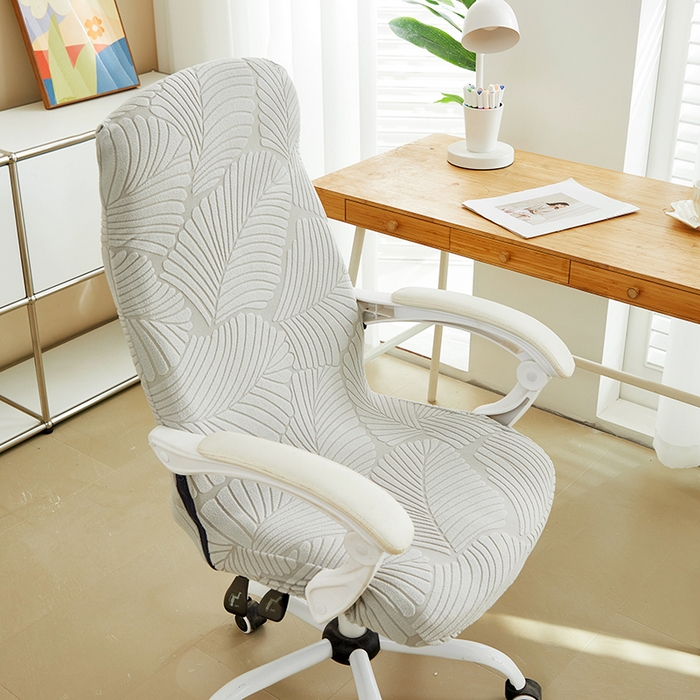 91家纺网 家纺一手货源 找家纺 （总）丝绮鹿 2025新款雕花绒大叶子办公椅子套拉链款