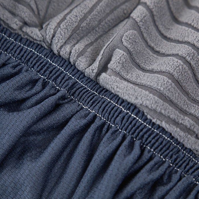 91家纺网 家纺一手货源 找家纺 丝绮鹿 2025新款雕花绒大叶子沙发床裙边款 深灰