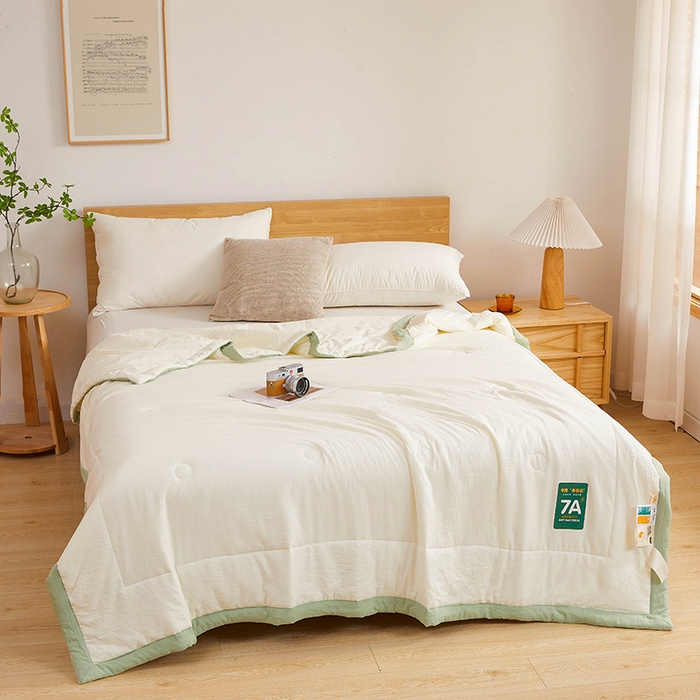 91家纺网 家纺一手货源 找家纺 （总）咏绒家纺工厂店 2025新款7A抗菌原棉大豆夏被夏凉被空调被