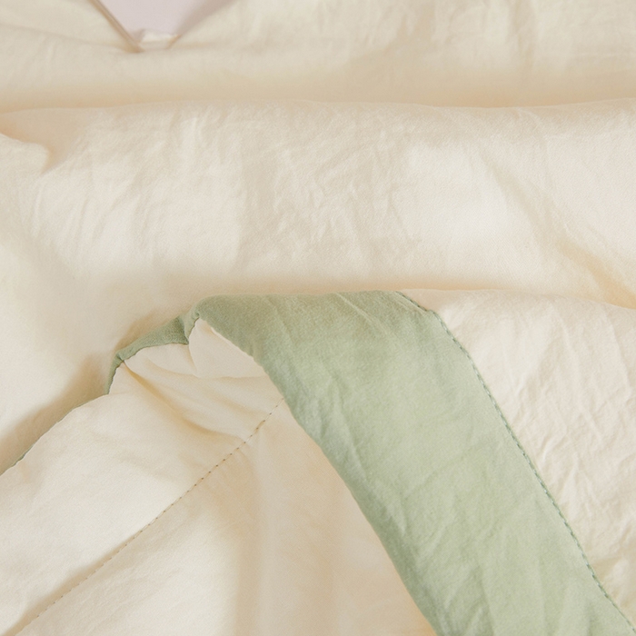 91家纺网 家纺一手货源 找家纺 咏绒家纺工厂店 2025新款7A抗菌原棉大豆夏被夏凉被空调被 奶油白