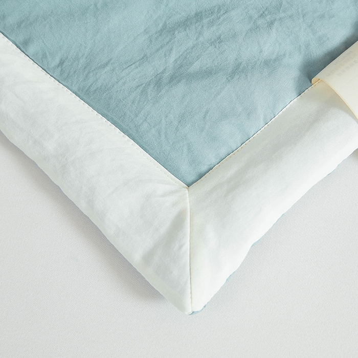 91家纺网 家纺一手货源 找家纺 咏绒家纺工厂店 2025新款7A抗菌原棉大豆夏被夏凉被空调被 雾霾蓝