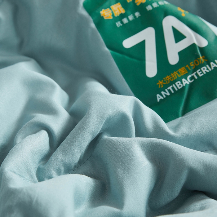 91家纺网 家纺一手货源 找家纺 咏绒家纺工厂店 2025新款7A抗菌原棉大豆夏被夏凉被空调被 雾霾蓝