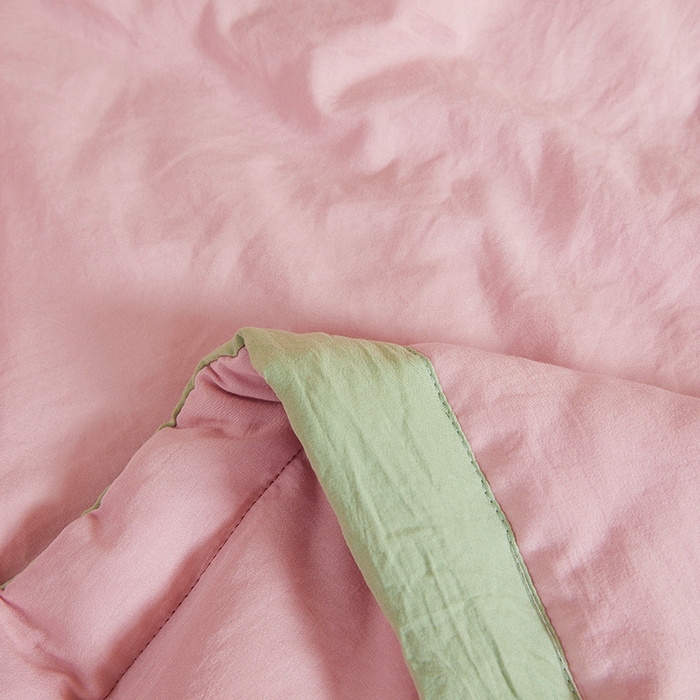 91家纺网 家纺一手货源 找家纺 咏绒家纺工厂店 2025新款7A抗菌原棉大豆夏被夏凉被空调被 樱花粉