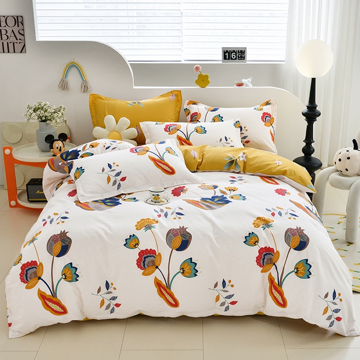 登登家纺 2025新款全棉单被套 浪漫花语