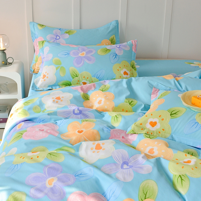 91家纺网 家纺一手货源 找家纺 登登家纺 2025新款全棉单被套 开心记忆