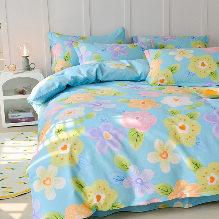 91家纺网 家纺一手货源 找家纺 登登家纺 2025新款全棉单被套 开心记忆