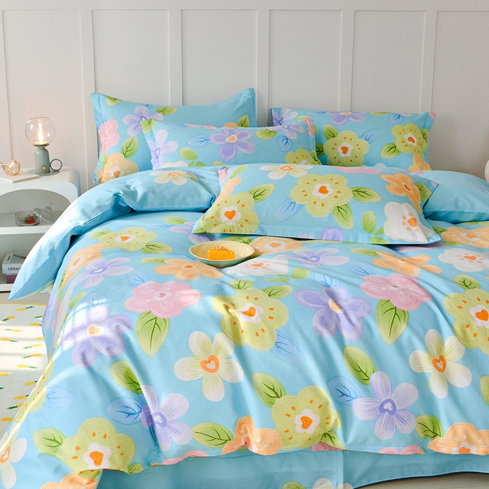 91家纺网 家纺一手货源 找家纺 登登家纺 2025新款全棉单被套 开心记忆