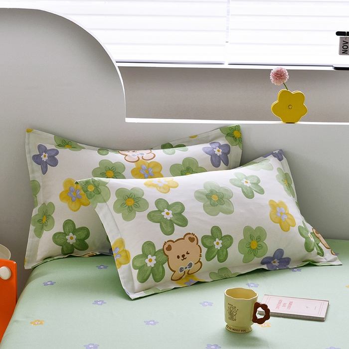 91家纺网 家纺一手货源 找家纺 登登家纺 2025新款全棉单被套 可爱小熊