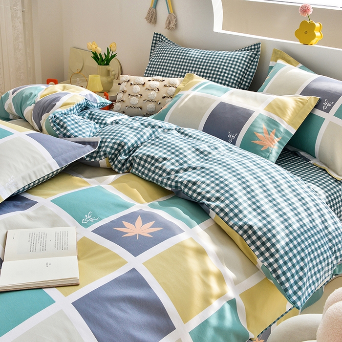 91家纺网 家纺一手货源 找家纺 登登家纺 2025新款全棉单被套 空间悦动