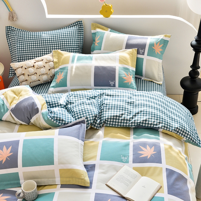 91家纺网 家纺一手货源 找家纺 登登家纺 2025新款全棉单被套 空间悦动