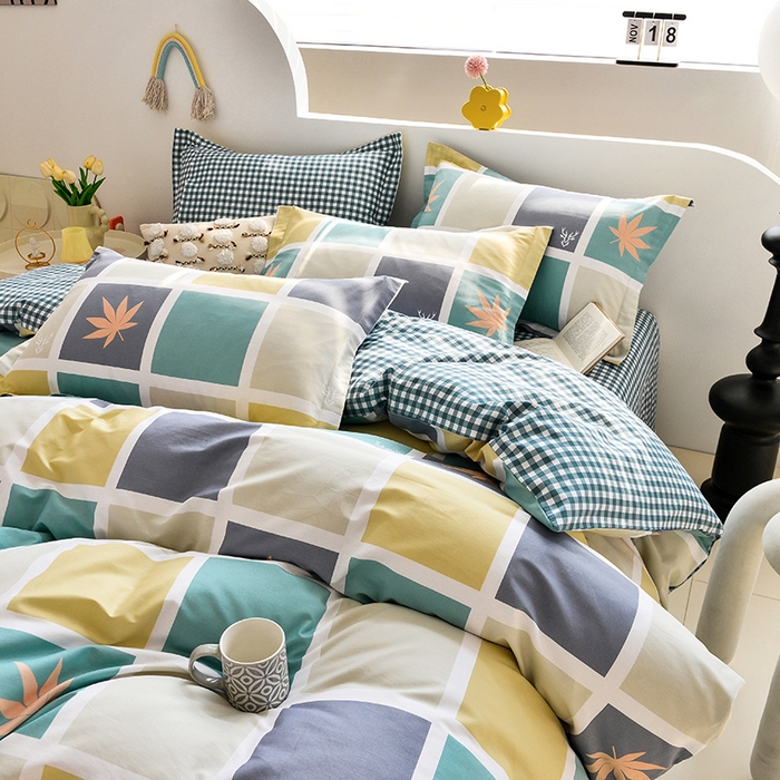 91家纺网 家纺一手货源 找家纺 登登家纺 2025新款全棉单被套 空间悦动