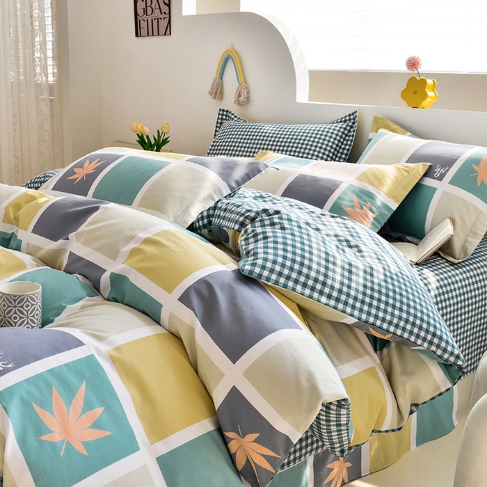 91家纺网 家纺一手货源 找家纺 登登家纺 2025新款全棉单被套 空间悦动