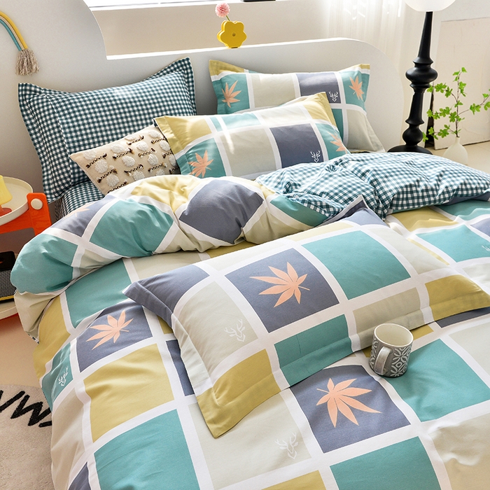 91家纺网 家纺一手货源 找家纺 登登家纺 2025新款全棉单被套 空间悦动