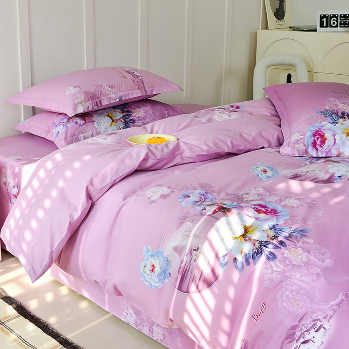 91家纺网 家纺一手货源 找家纺 登登家纺 2025新款全棉单被套 宁静