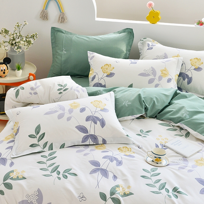 91家纺网 家纺一手货源 找家纺 登登家纺 2025新款全棉单被套 清风雅颂