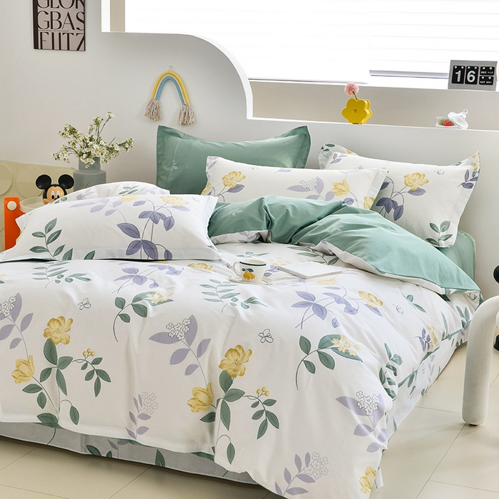 91家纺网 家纺一手货源 找家纺 登登家纺 2025新款全棉单被套 清风雅颂