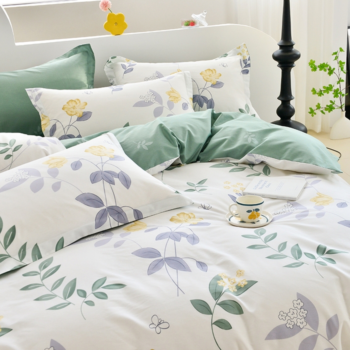 91家纺网 家纺一手货源 找家纺 登登家纺 2025新款全棉单被套 清风雅颂