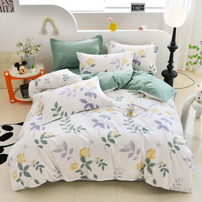 91家纺网 家纺一手货源 找家纺 登登家纺 2025新款全棉单被套 清风雅颂