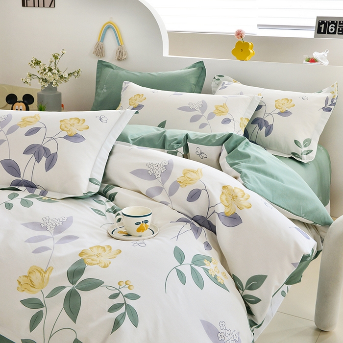 91家纺网 家纺一手货源 找家纺 登登家纺 2025新款全棉单被套 清风雅颂