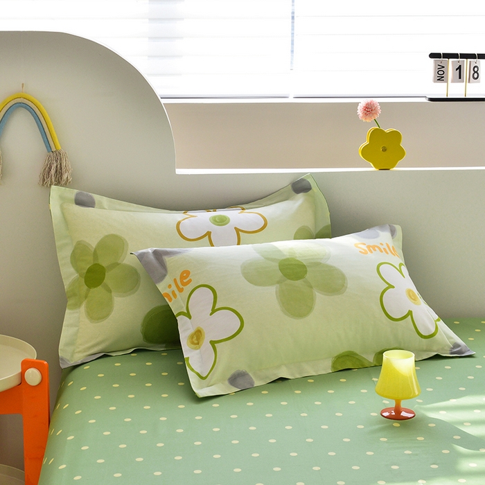 91家纺网 家纺一手货源 找家纺 登登家纺 2025新款全棉单被套 清新日记