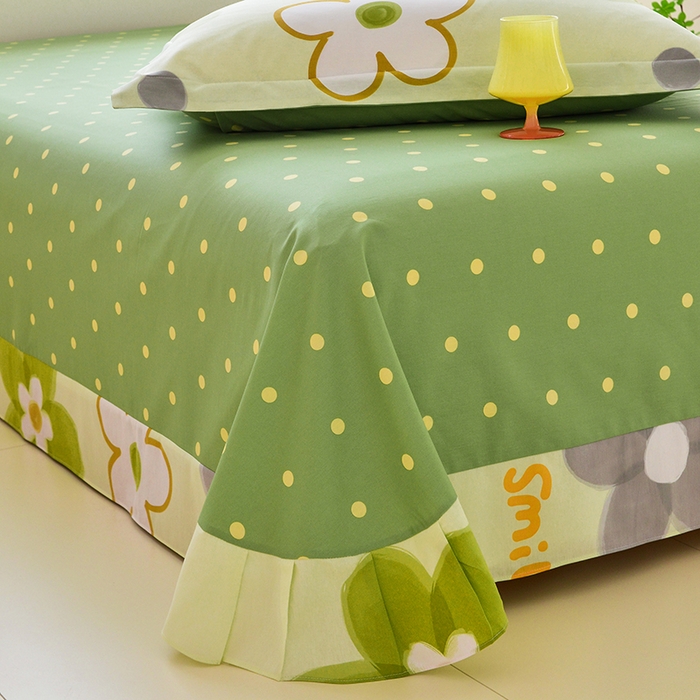 91家纺网 家纺一手货源 找家纺 登登家纺 2025新款全棉单被套 清新日记