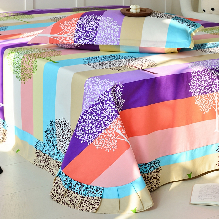 91家纺网 家纺一手货源 找家纺 登登家纺 2025新款全棉单被套 树影