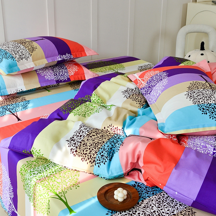 91家纺网 家纺一手货源 找家纺 登登家纺 2025新款全棉单被套 树影