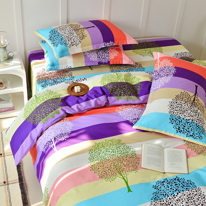 91家纺网 家纺一手货源 找家纺 登登家纺 2025新款全棉单被套 树影