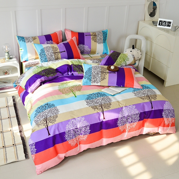 91家纺网 家纺一手货源 找家纺 登登家纺 2025新款全棉单被套 树影