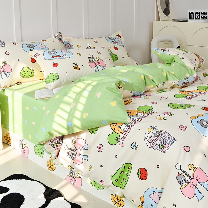 91家纺网 家纺一手货源 找家纺 登登家纺 2025新款全棉单被套 童梦园